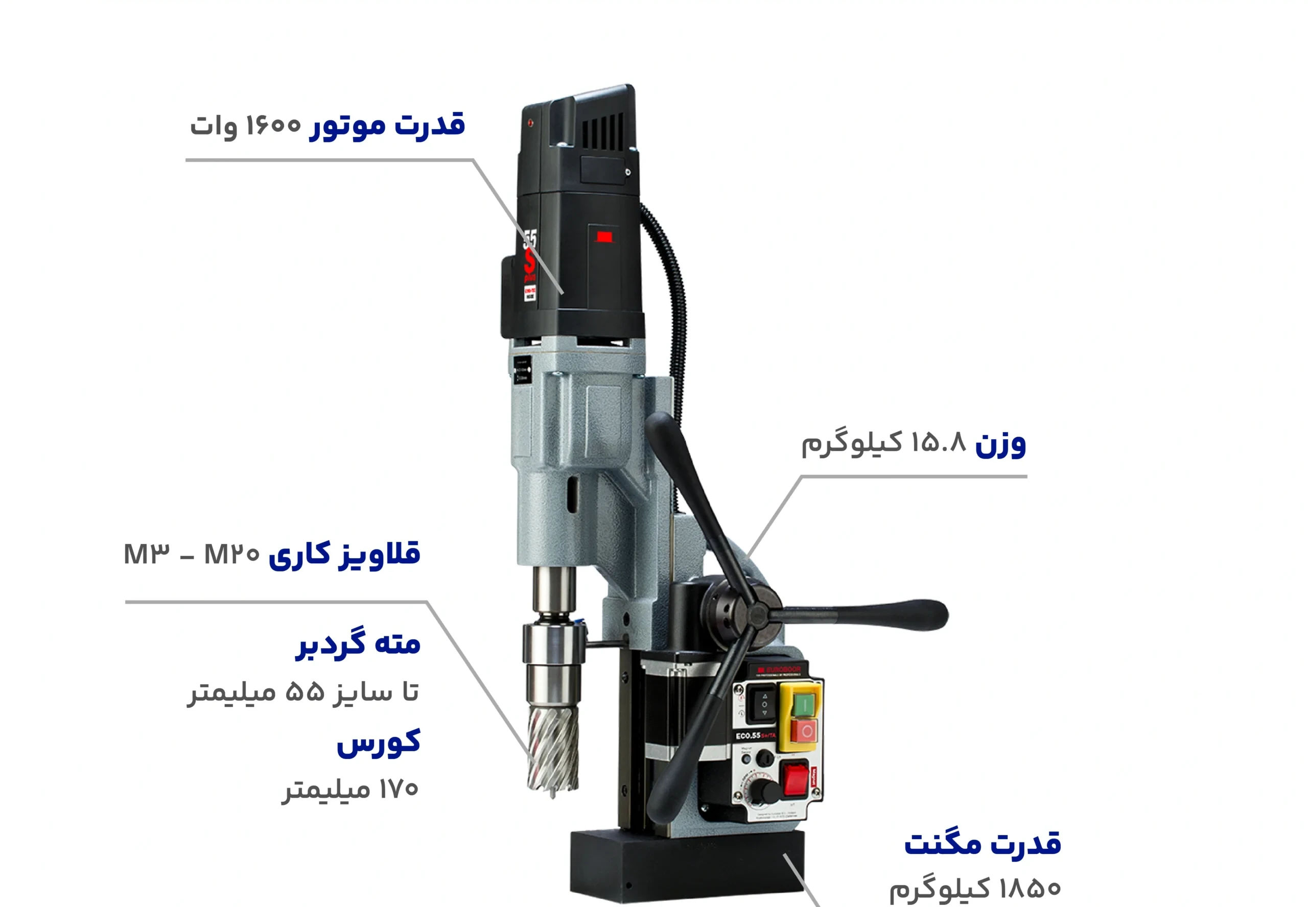 دریل مگنت اتوماتیک ECO.55S+/TA یوربور